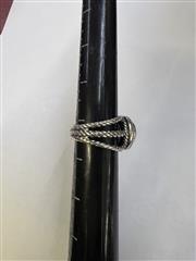 James Avery Twisted Wire Blue Topaz Gemstone Ring – Sterling Silver